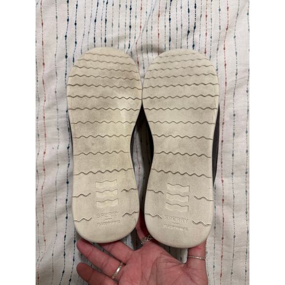 Sperry Men’s Coastal Plushwave Gray Leather Boat Shoe Size 8 - Picture 2 of 5